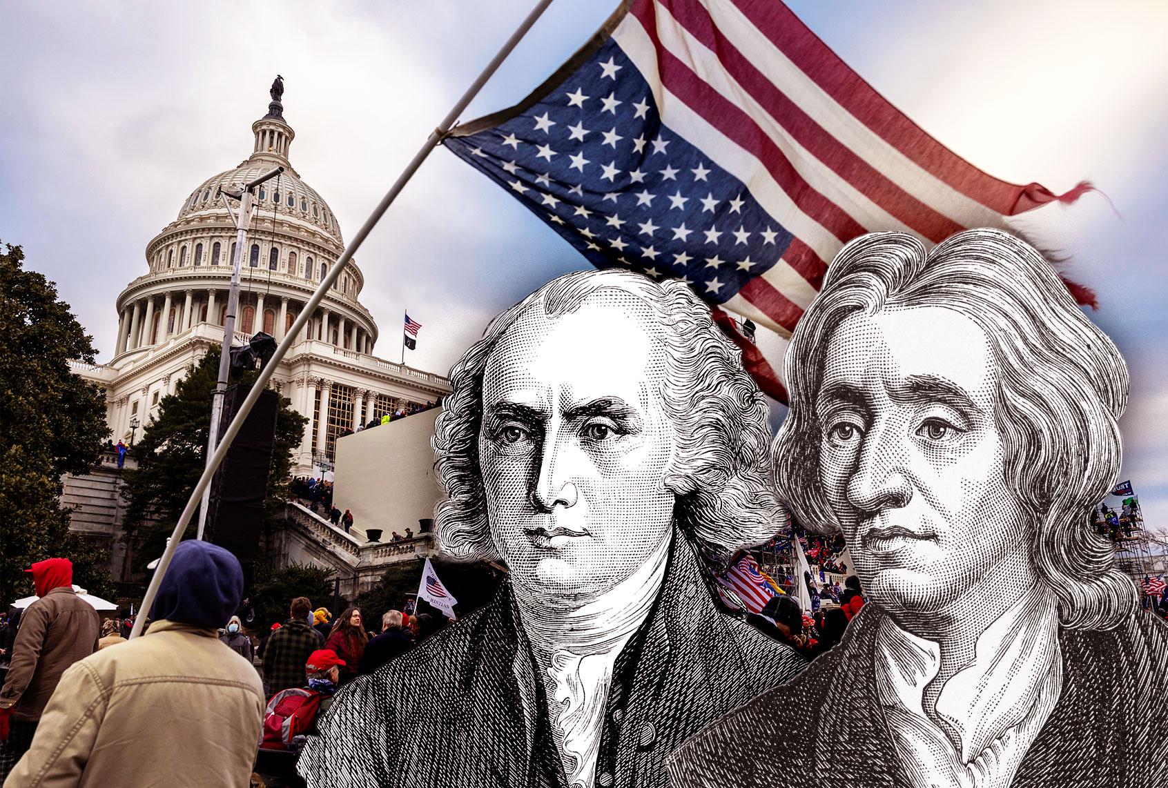 January 6, 2021 Capitol Riot, James Madison and John Locke (Photo illustration by Salon/Getty Images)