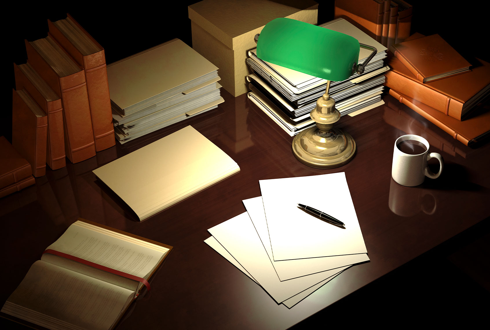 Desk at night (Getty Images/CTRd)