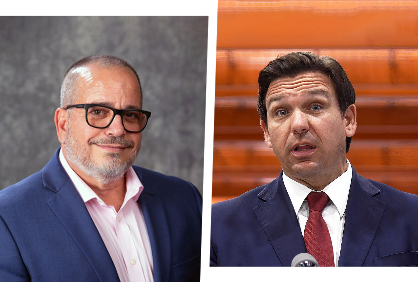 Dr. Raul Pino and Ron DeSantis (Photo illustration by Salon/Getty Images/Florida Department of Health in Orange County)