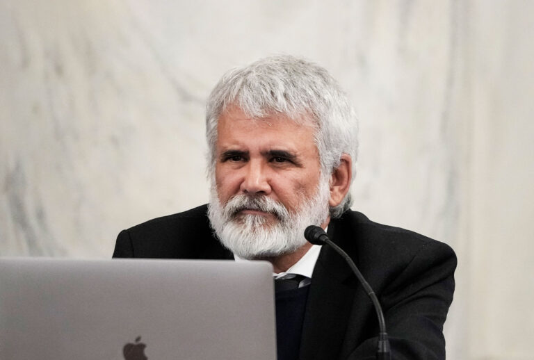 Dr. Robert Malone, who worked on early research into the mRNA technology behind top COVID-19 vaccines, attends a panel discussion titled COVID 19: A Second Opinion in the Kennedy Caucus Room of the Russell Senate Office Building on Capitol Hill on January 24, 2022 in Washington, DC. The panel featured scientists and doctors who have been criticized for expressing skepticism about COVID-19 vaccines and for promoting the use of unproven medications for treatment of the disease. (Drew Angerer/Getty Images)