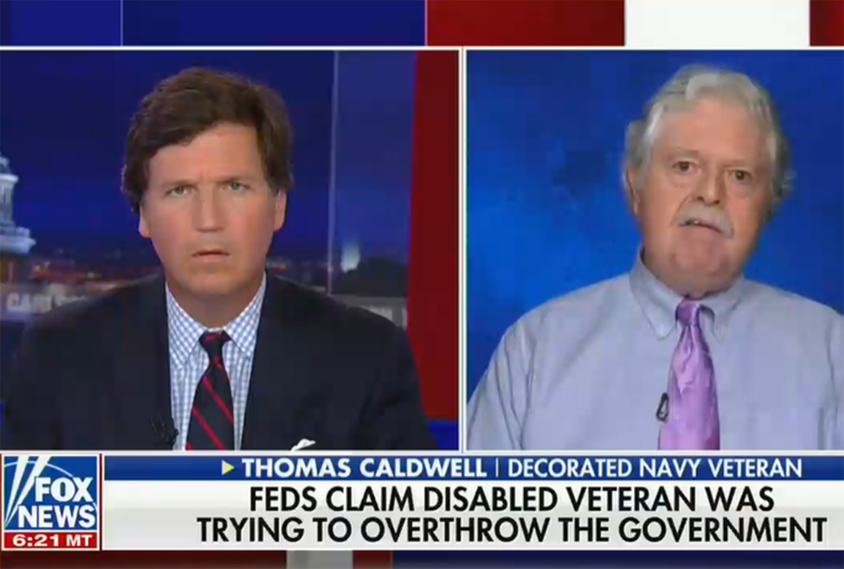 A screengrab from Tucker Carlson's Thursday evening broadcast. (Fox News/Screenshot)