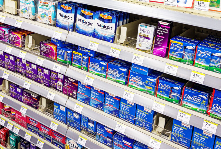 Over the counter Allergy relief medication (Jeff Greenberg/Education Images/Universal Images Group via Getty Images)
