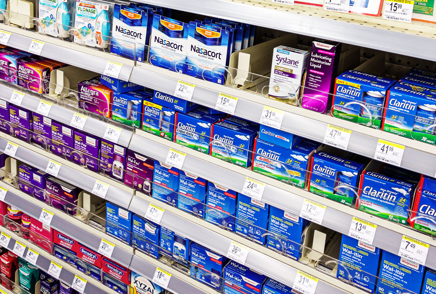 Over the counter Allergy relief medication (Jeff Greenberg/Education Images/Universal Images Group via Getty Images)