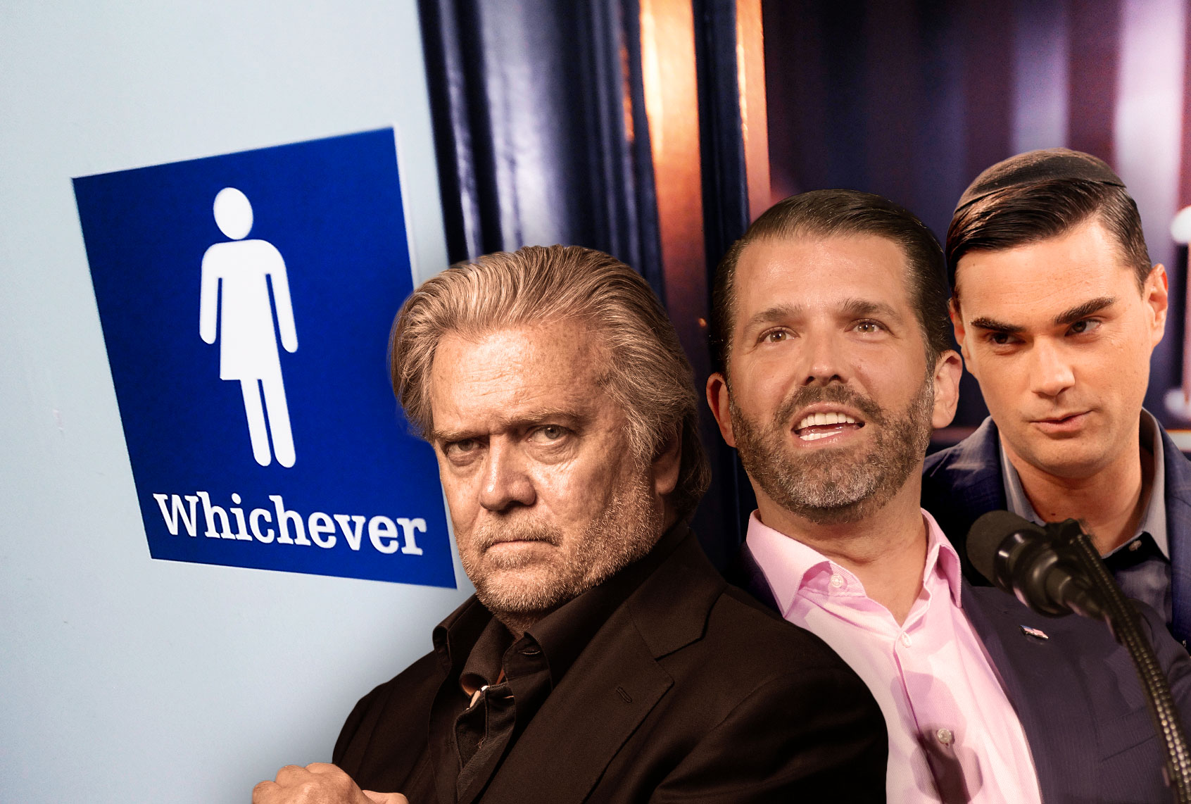 Steve Bannon, Donald Trump Jr. and Ben Shapiro (Photo illustration by Salon/Getty Images)