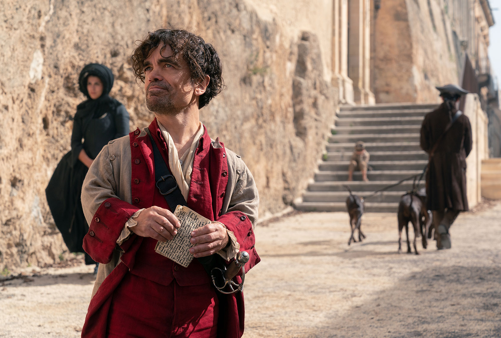 Peter Dinklage stars as Cyrano in "Cyrano" (Metro-Goldwyn-Mayer Pictures Inc. / Peter Mountain)