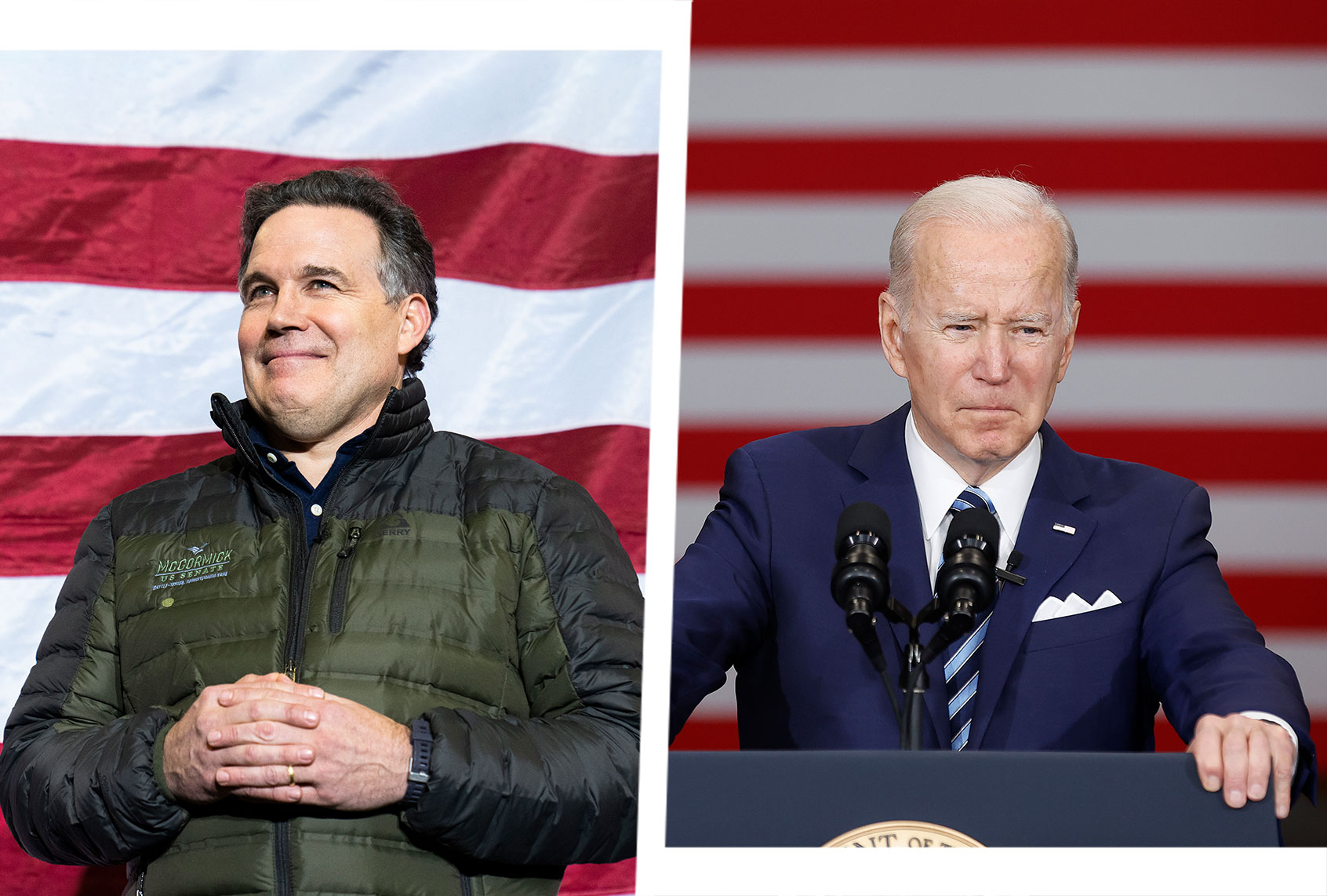 David McCormick and Joe Biden (Photo illustration by Salon/Getty Images)