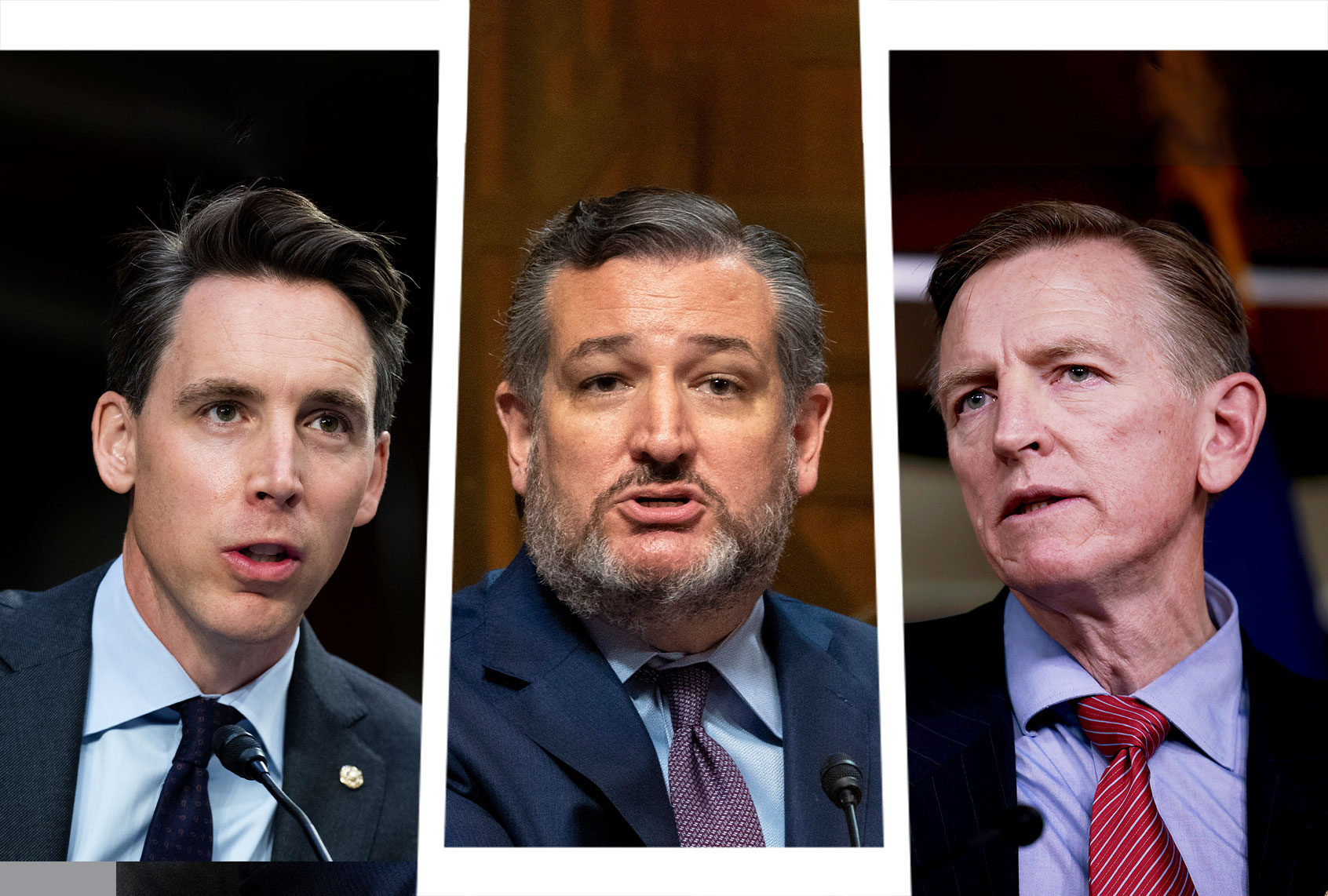 Josh Hawley, Ted Cruz and Paul Gosar (Photo illustration by Salon/Getty Images)