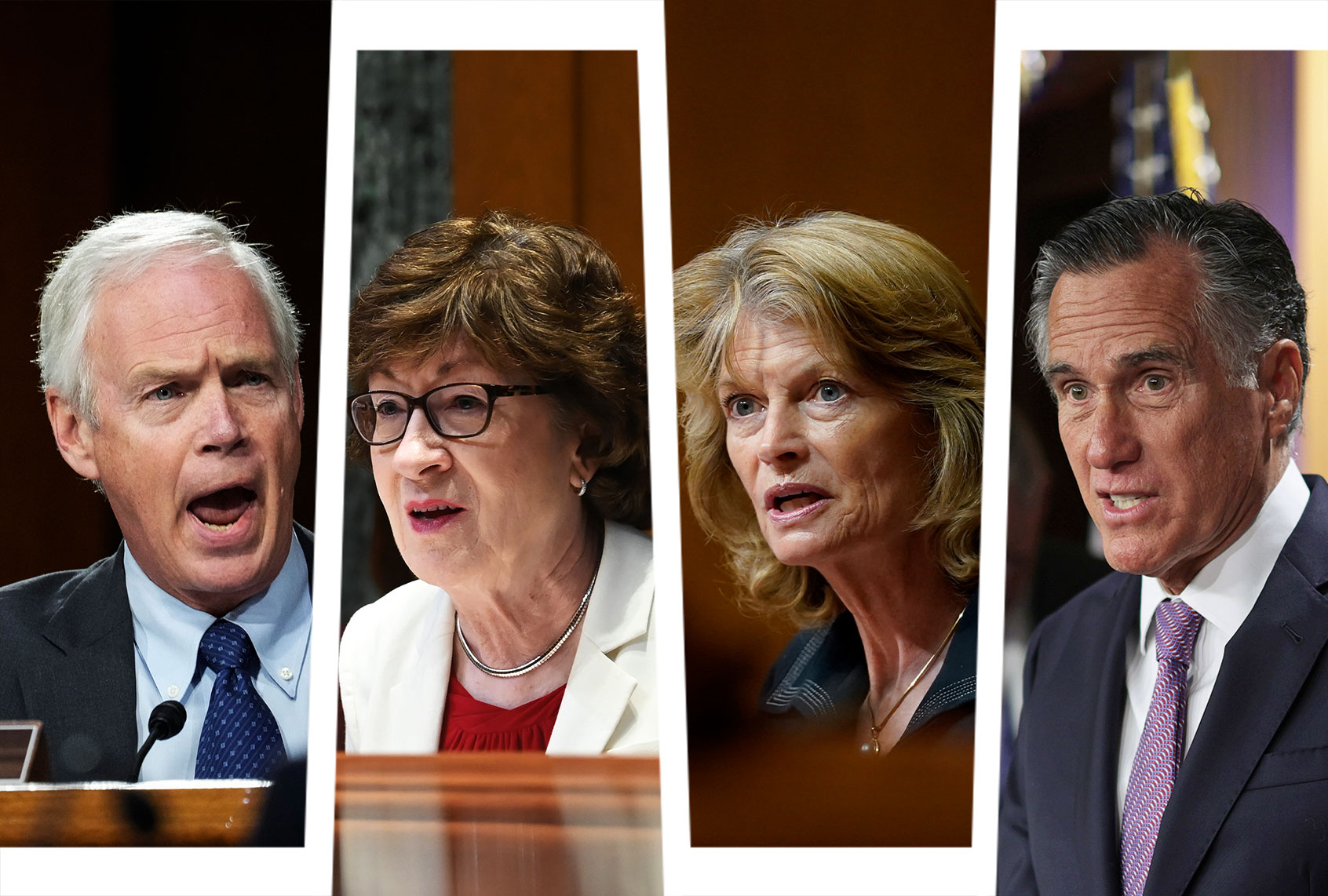 Ron Johnson, Susan Collins, Lisa Murkoswki and Mitt Romney (Photo illustration by Salon/Getty Images)
