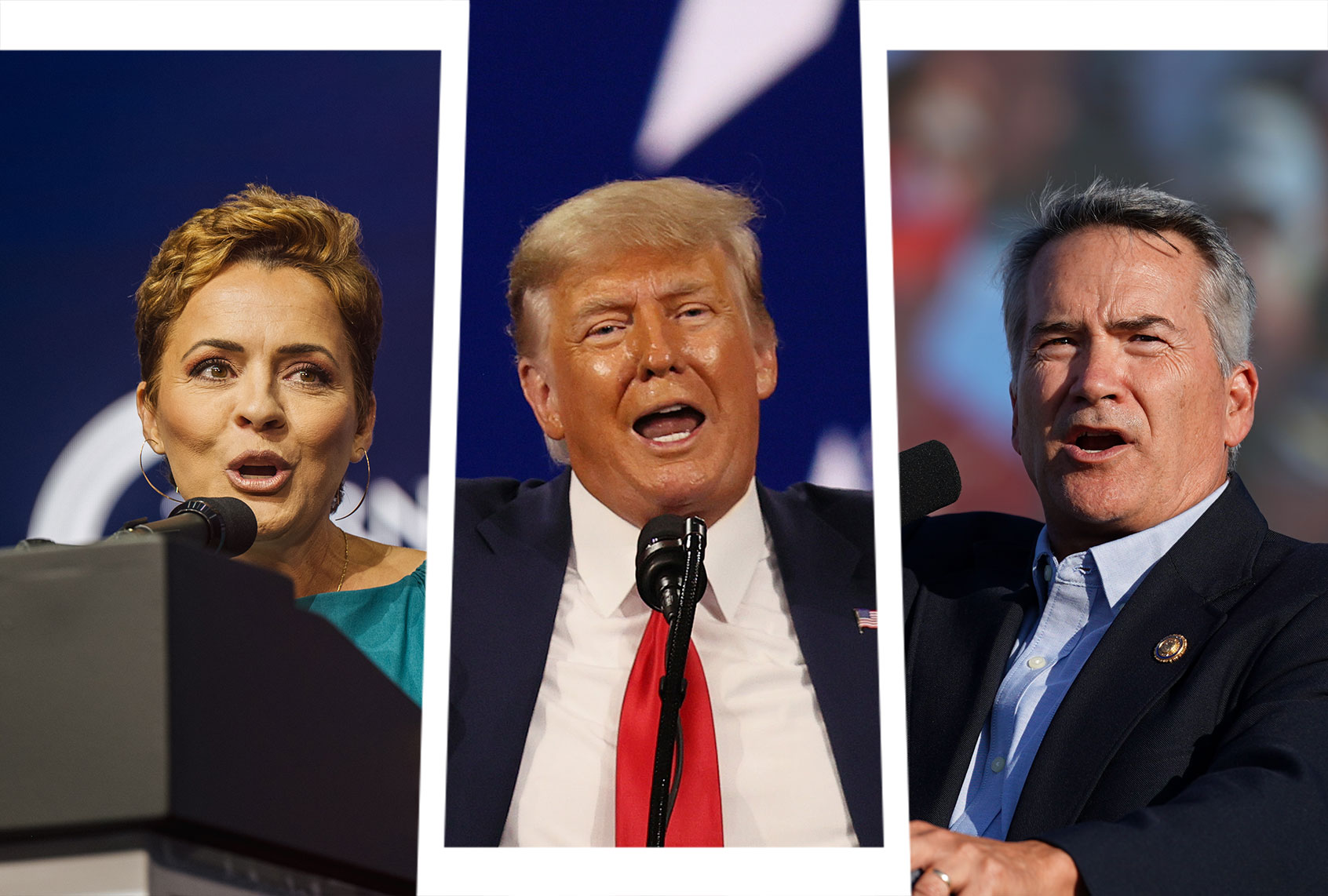 Kari Lake, Donald Trump and Jody Hice (Photo illustration by Salon/Getty Images)