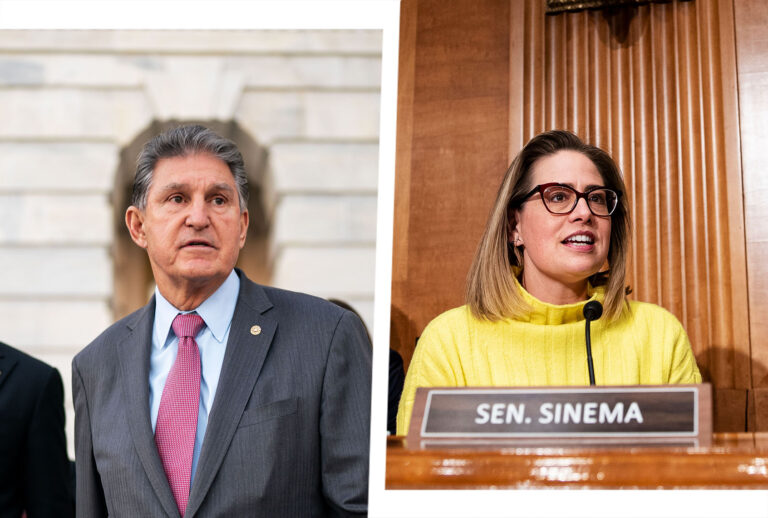 Joe Manchin and Kyrsten Sinema (Photo illustration by Salon/Getty Images)