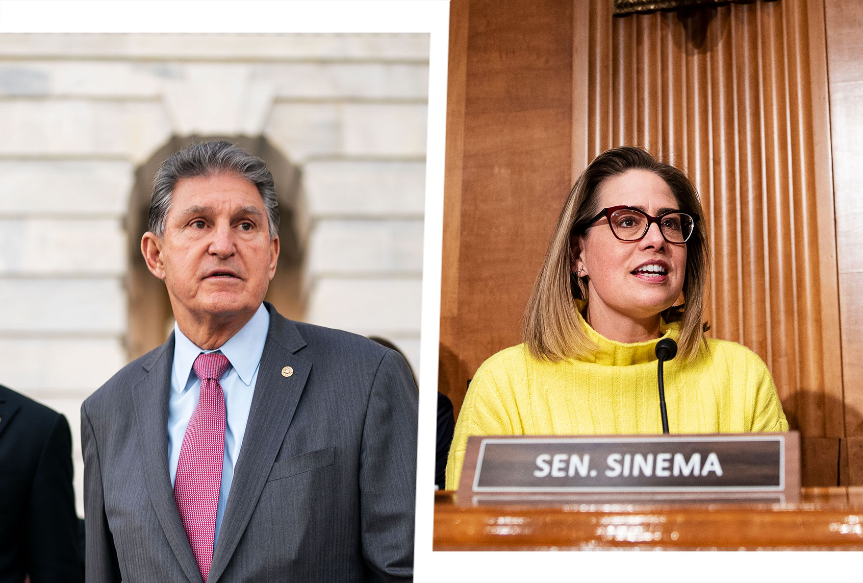 Joe Manchin and Kyrsten Sinema (Photo illustration by Salon/Getty Images)