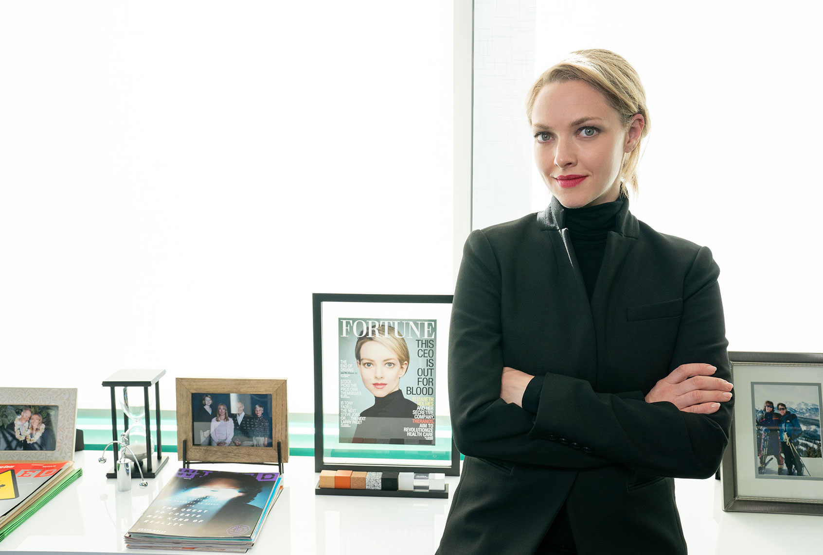 Amanda Seyfried as Elizabeth Holmes in "The Dropout" (Beth Dubber/Hulu)