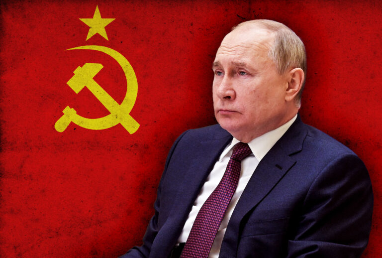 Vladimir Putin | Soviet Flag (Photo illustration by Salon/Getty Images)