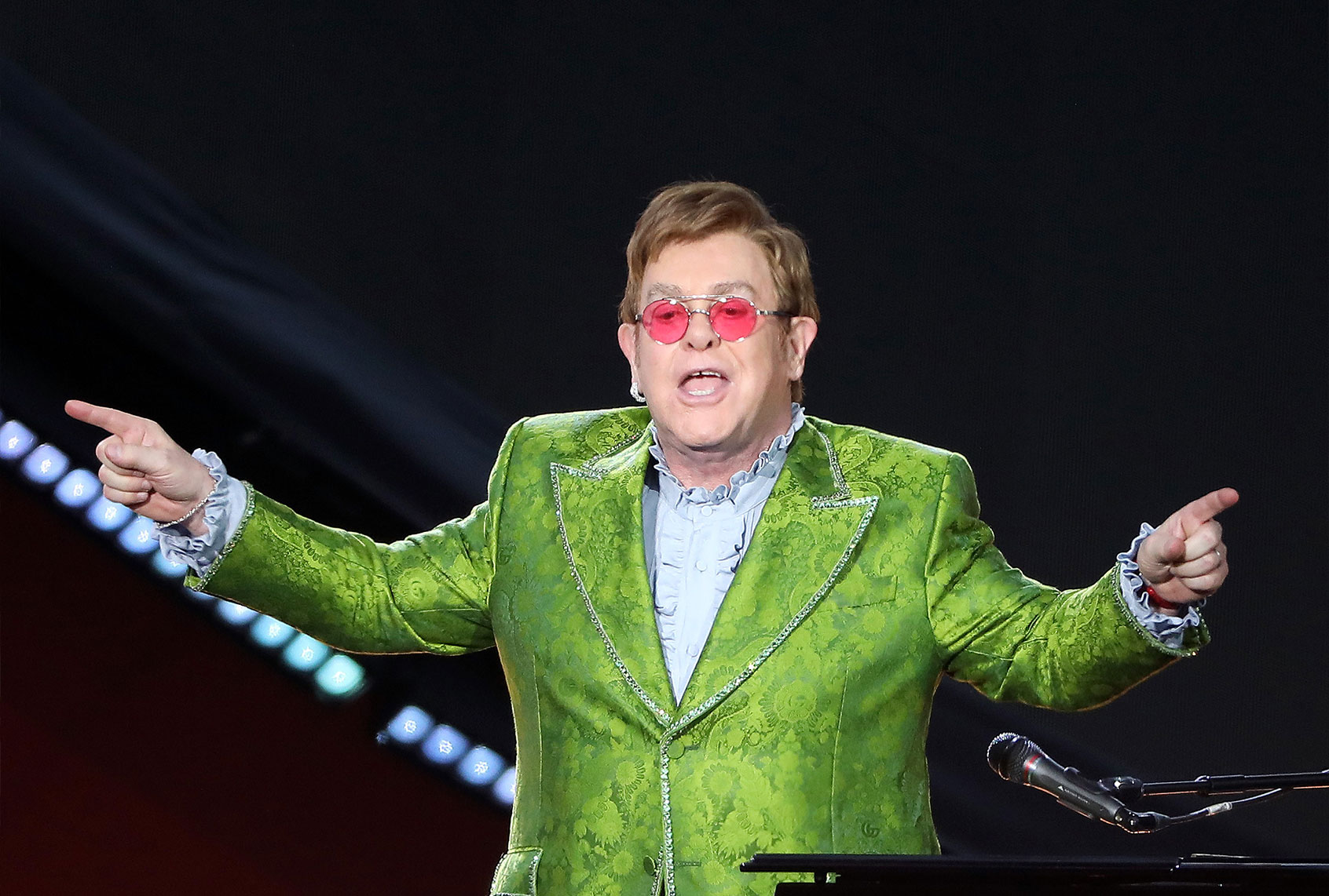 Elton John performs on stage during Global Citizen Live on September 25, 2021 in Paris, France (Marc Piasecki/Getty Images For Global Citizen)