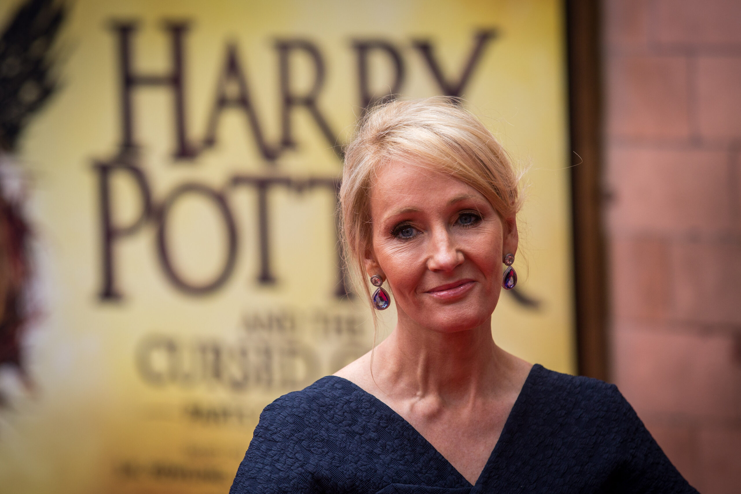 LONDON, ENGLAND - JULY 30: J. K. Rowling attends the press preview of "Harry Potter & The Cursed Child" at Palace Theatre on July 30, 2016 in London, England. Harry Potter and the Cursed Child, is a two-part West End stage play written by Jack Thorne based on an original new story by Thorne, J.K. Rowling and John Tiffany. (Photo by Rob Stothard/Getty Images)