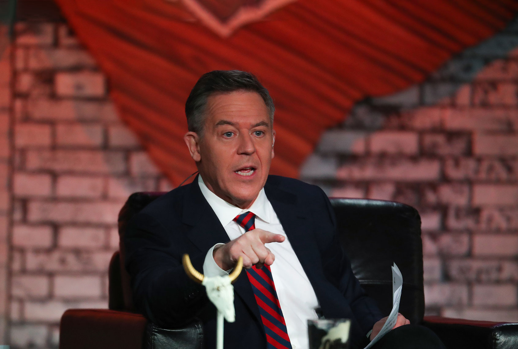 Fox News host Greg Gutfeld speaks during Fox News Channel's "Gutfeld!" (Omar Vega/Getty Images)