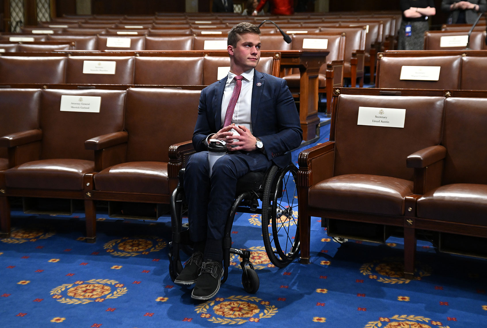 Rep. Madison Cawthorn (R-NC) arrives for the State of the Union address at the U.S. Capitol on March 1, 2022 in Washington, DC. (Saul Loeb - Pool/Getty Images)