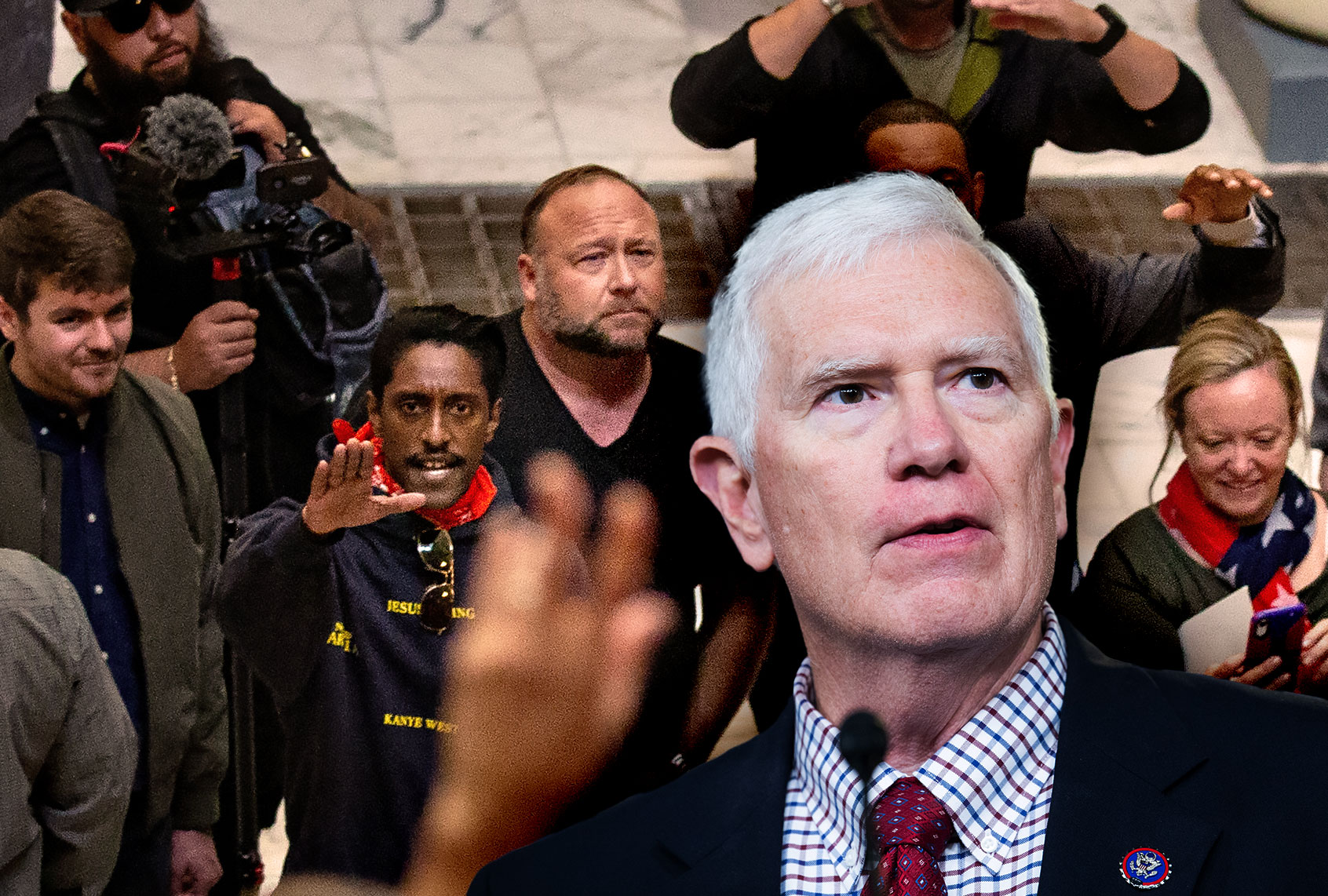 Rep. Mo Brooks, R-Ala. | Ali Alexander organizer for Stop the Steal at the Georgia Capitol Building on Wednesday, Nov. 18, 2020 in Atlanta, GA (Photo illustration by Salon/Getty Images)