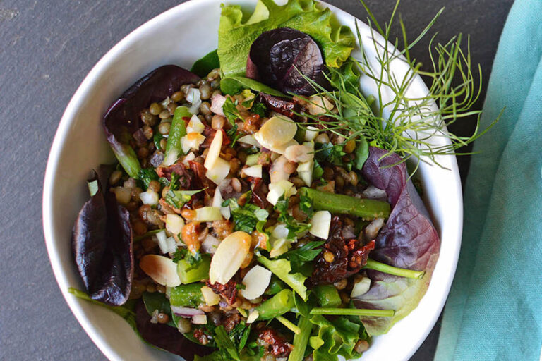 A healthful lentil salad. (Photo courtesy of the Institute of Culinary Education)