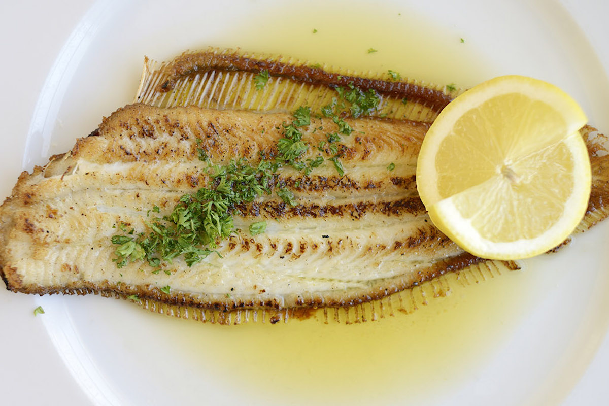 Chef Ted Siegel’s sole meuniere. (Image courtesy of the Institute of Culinary Education)