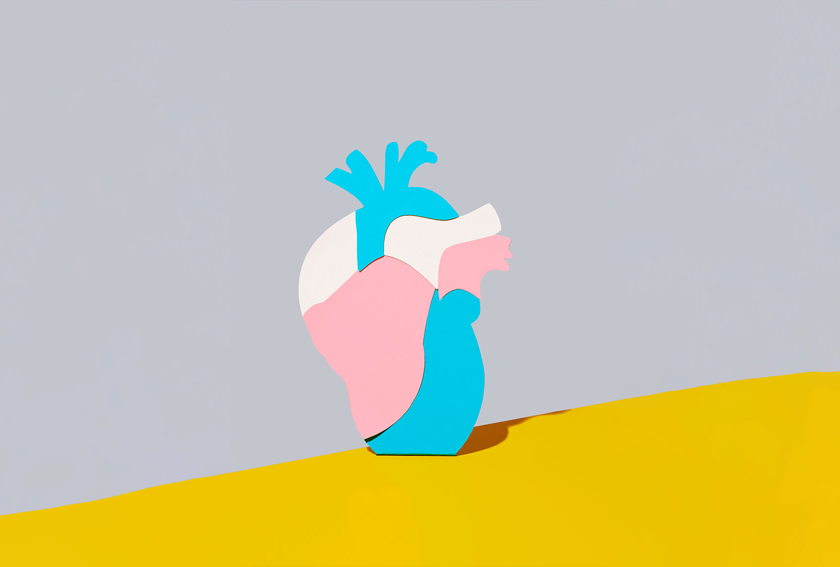 A heart with the colors of the transgender pride flag (Getty Images/Juan Moyano)