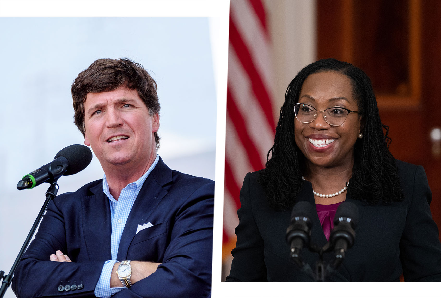 Tucker Carlson and Ketanji Brown Jackson (Photo illustration by Salon/Getty Images)