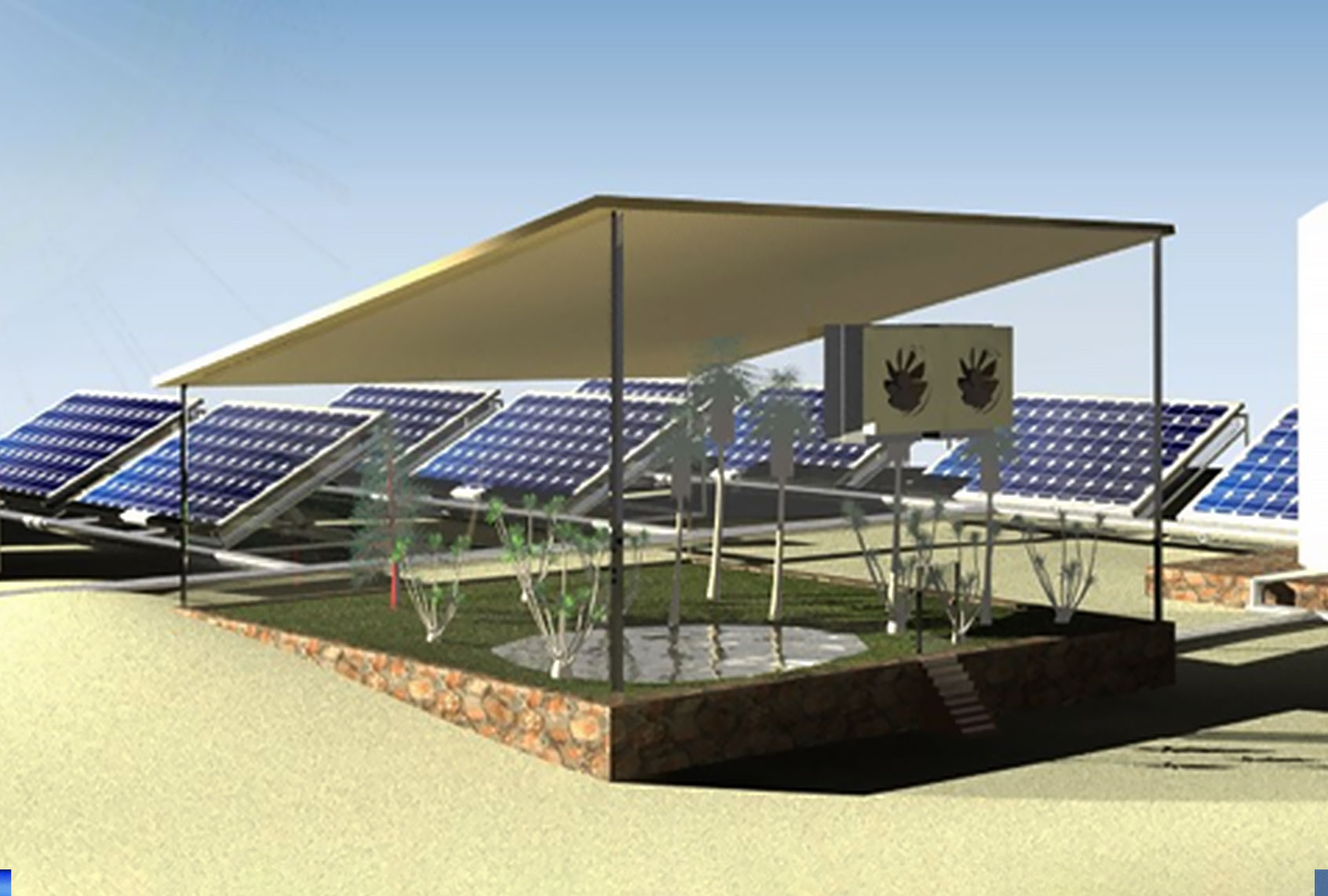 This is a schematic of WEC2P deployed in an arid region (Renyuan Li)