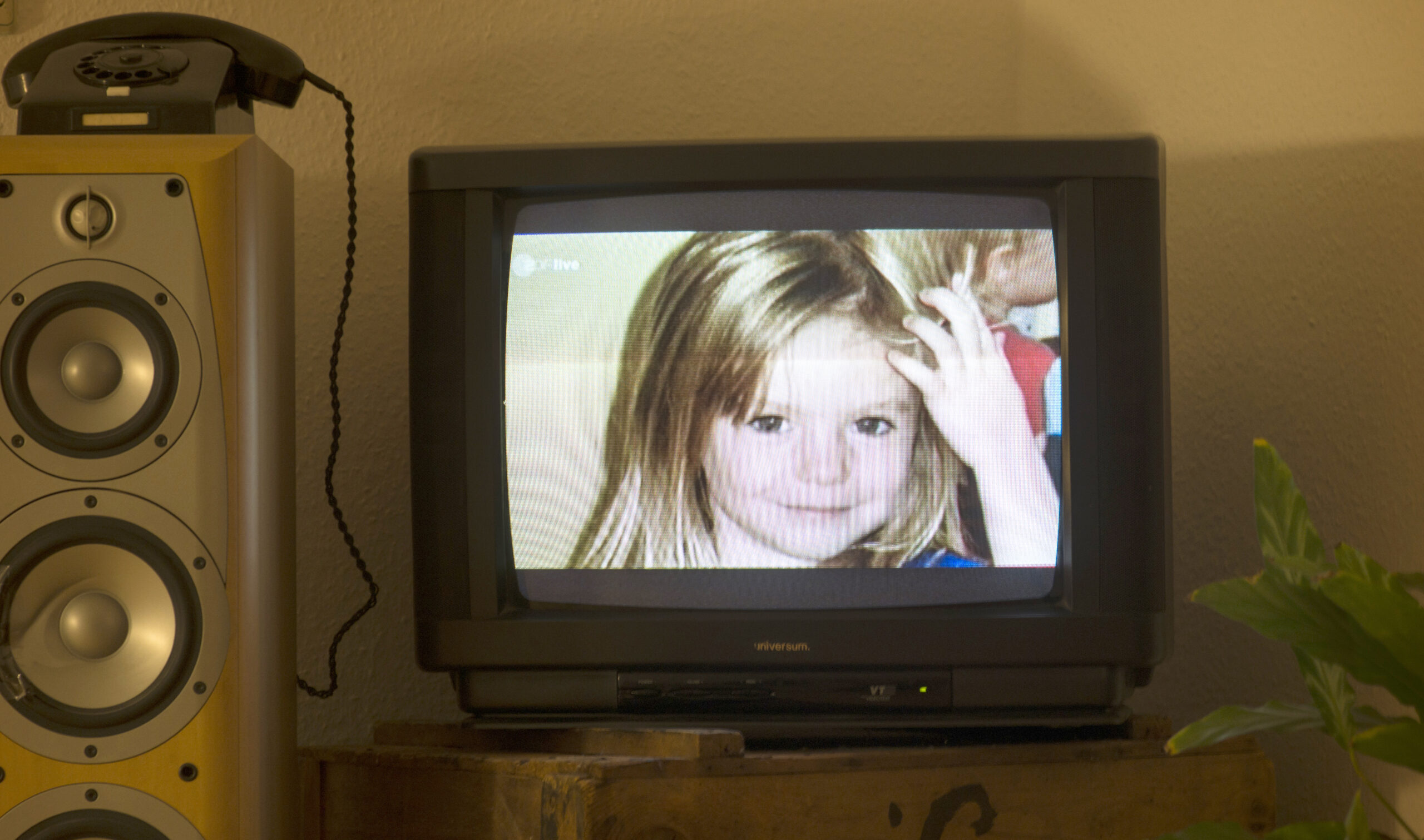 A photo of British girl Madeleine McCann aka Maddie is displayed on a TV screen at an appartmen in Berlin, on October 16, 2013 during the broadcast of German ZDF's "Aktenzeichen XY" programme. The German broadcaster received more than 500 phone calls and emails after airing the programme on the 2007 disappearance of British toddler Madeleine McCann in Portugal, the station said on October 16, 2013. (JOHANNES EISELE/AFP via Getty Images)