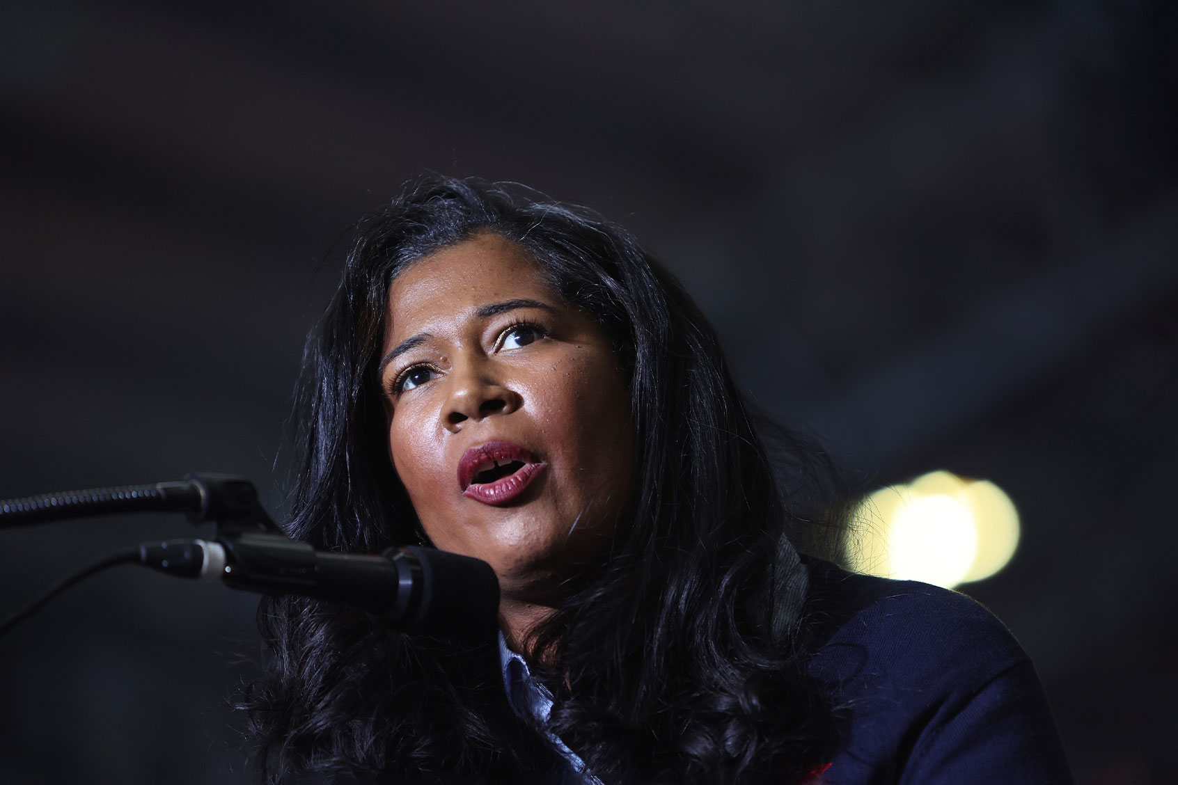 Kristina Karamo, who is running for Michigan Republican party's nomination for secretary of state, speaks at a rally hosted by former President Donald Trump on April 02, 2022 near Washington, Michigan. (Scott Olson/Getty Images)