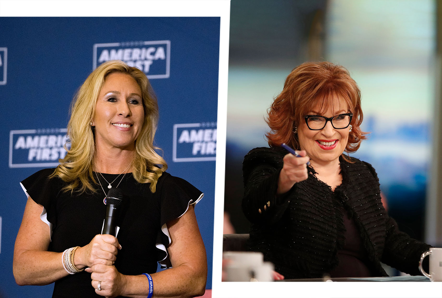 Marjorie Taylor Greene and Joy Behar (Photo illustration by Salon/Getty Images/Megan Varner/ABC/Lou Rocco)