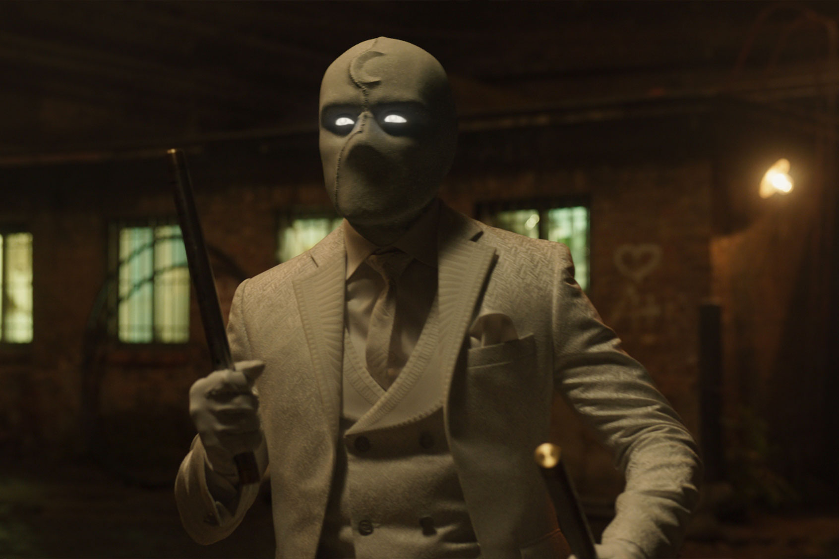 Oscar Isaac as Mr. Knight in "Moon Knight" (Photo courtesy of Marvel Studios/Disney+)