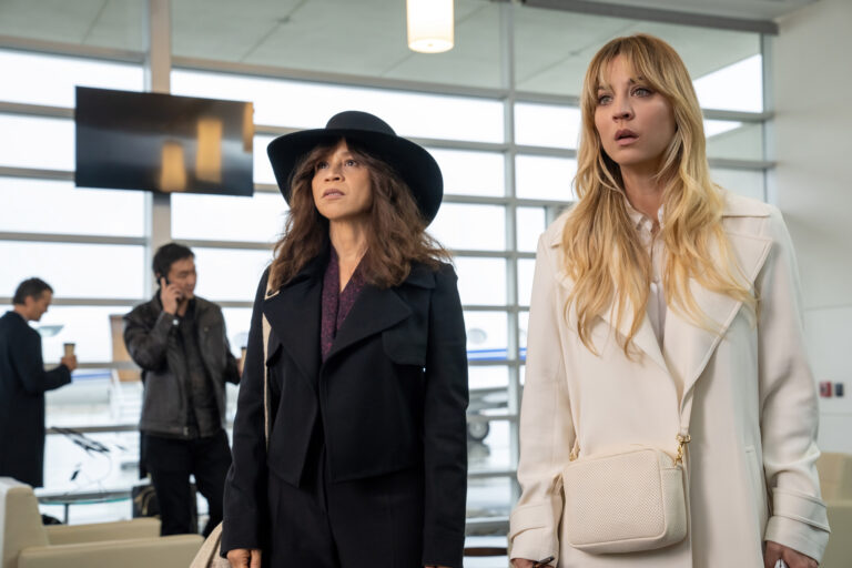 Rosie Perez and Kaley Cuoco from "The Flight Attendant" (Jennifer Rose Clasen/HBO Max)