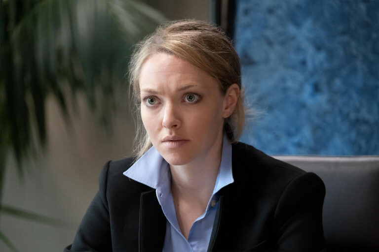 Amanda Seyfried as Elizabeth Holmes in "The Dropout" (Beth Dubber/Hulu)
