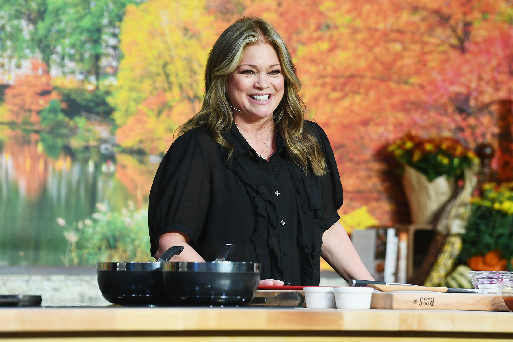 Valerie Bertinelli presents onstage during Food Network & Cooking Channel New York City Wine & Food Festival Presented by Capital One Grand Tasting presented by ShopRite featuring Culinary Demonstrations presented by Capital One at Pier 94 on October 13, 2018 in New York City. (Dave Kotinsky/Getty Images for NYCWFF)