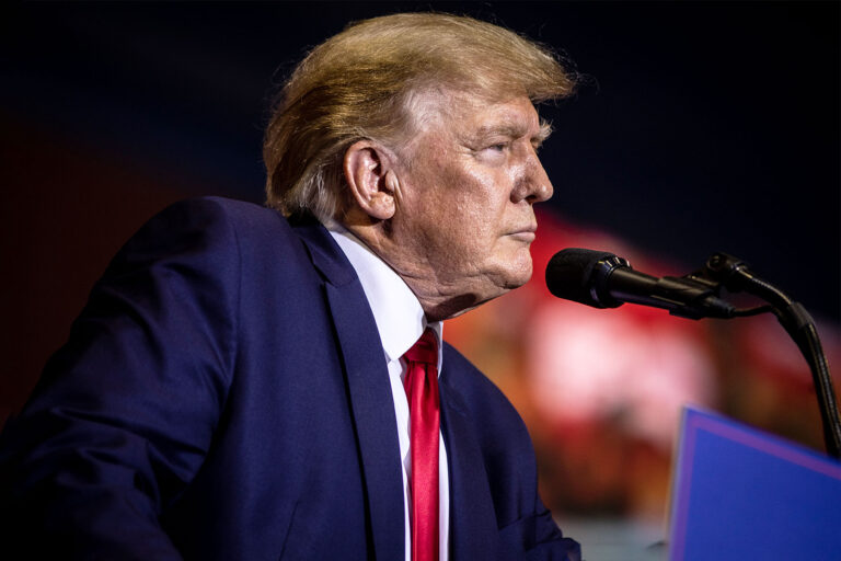 Former President Donald Trump speaks on May 28, 2022 in Casper, Wyoming. (Chet Strange/Getty Images)