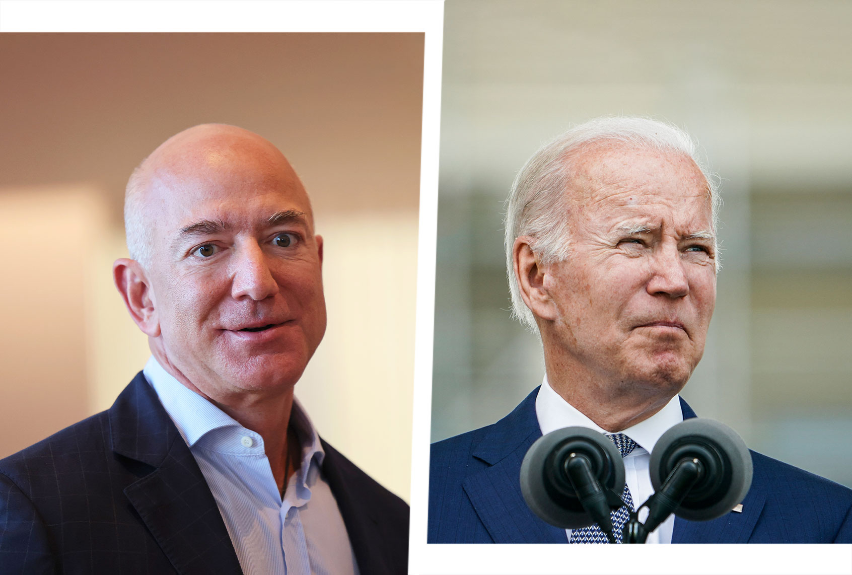 Jeff Bezos and Joe Biden (Photo illustration by Salon/Getty Images)