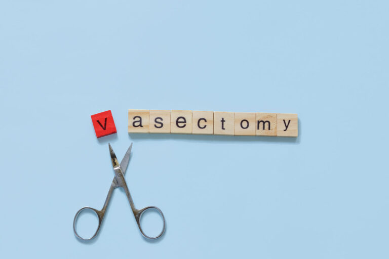 The word vasectomy made with wooden tiles (Getty Images/schlosann)