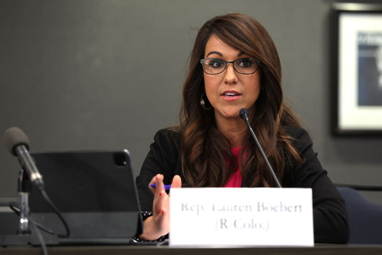 U.S. Rep. Lauren Boebert (R-CO) speaks during a hearing at the Heritage Foundation June 21, 2022 in Washington, DC. (Alex Wong/Getty Images)