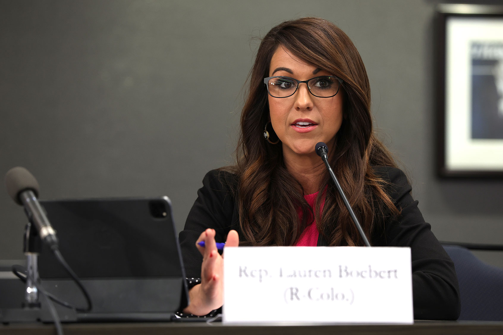 U.S. Rep. Lauren Boebert (R-CO) speaks during a hearing at the Heritage Foundation June 21, 2022 in Washington, DC. (Alex Wong/Getty Images)