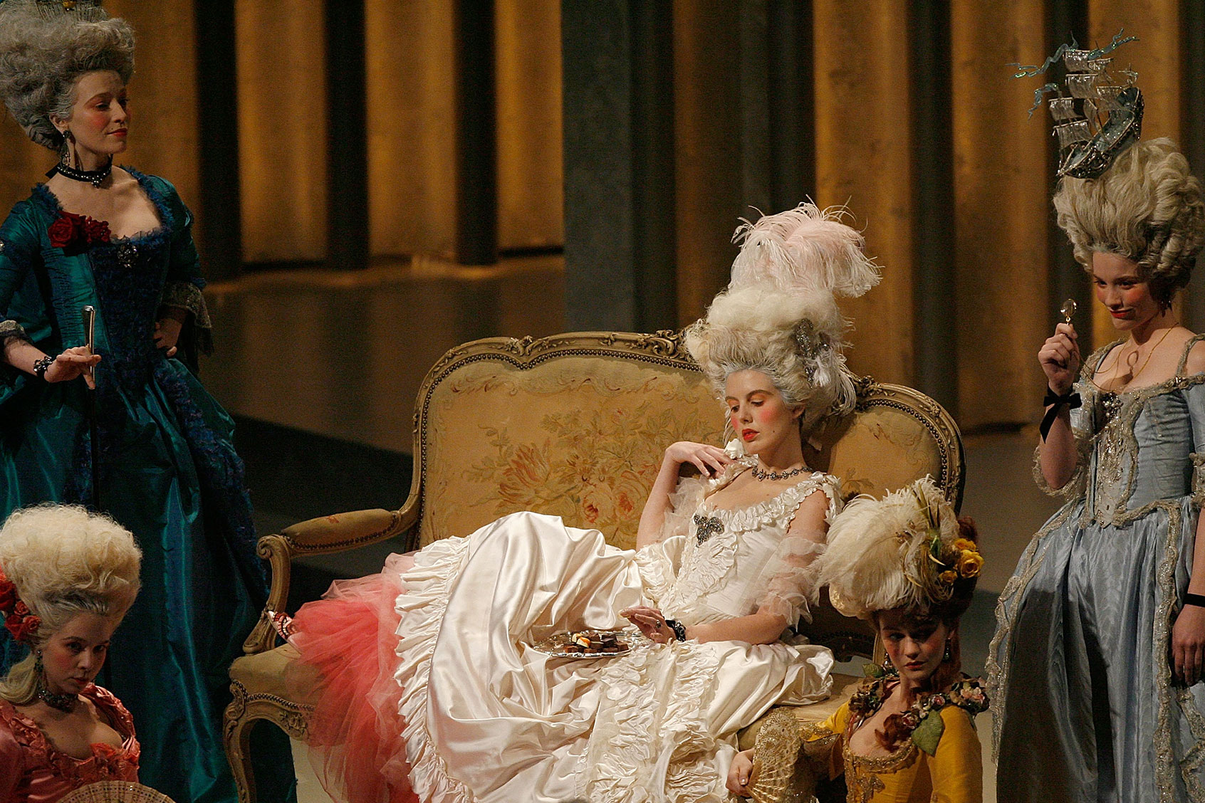 Costume sets from Marie Antoinette is seen onstage during the 79th Annual Academy Awards at the Kodak Theatre on February 25, 2007 in Hollywood, California. (Kevin Winter/Getty Images)