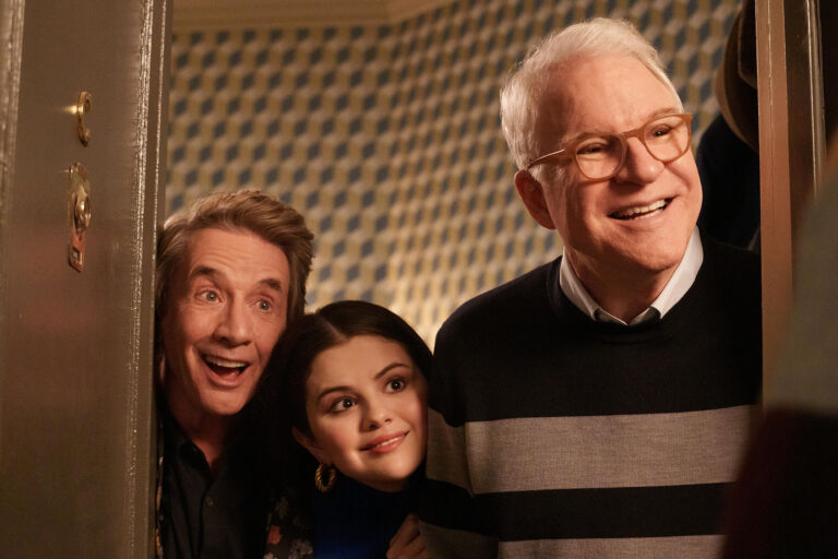 Oliver (Martin Short), Mabel (Selena Gomez) and Charles (Steve Martin) in "Only Murders In The Building" (Craig Blankenhorn/Hulu)