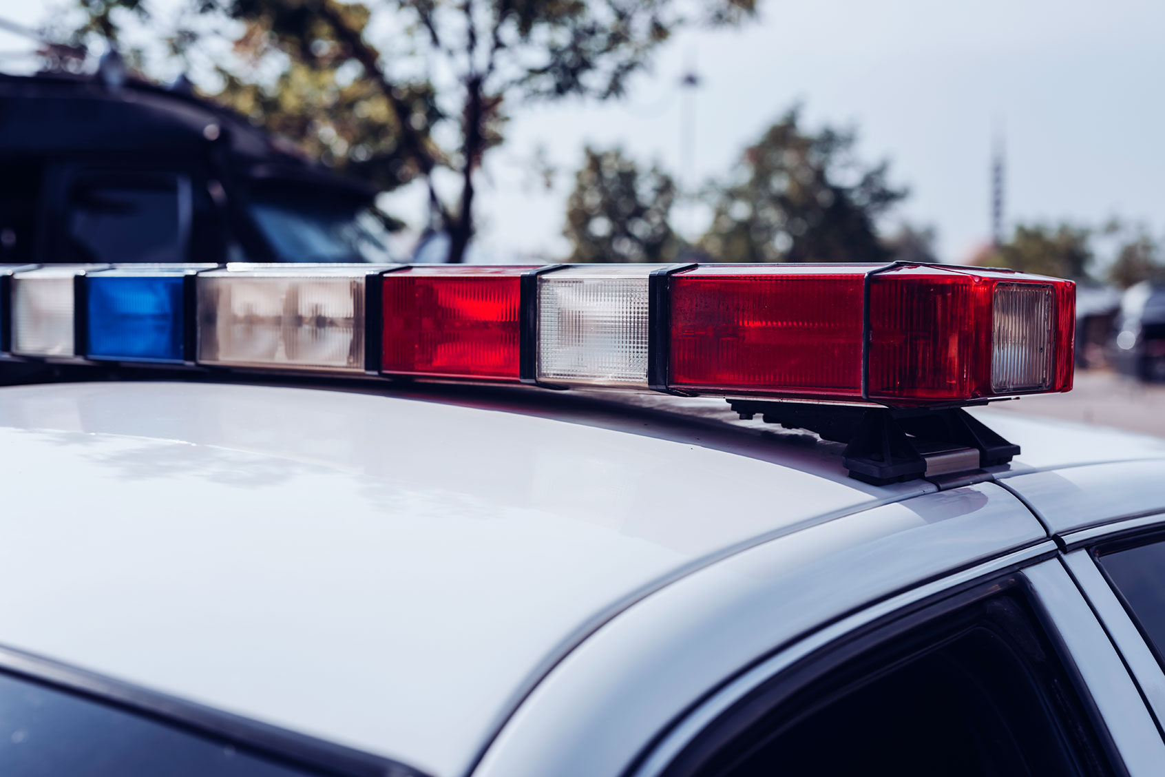Emergency lights on a us police car (Getty Images/Oliver Helbig)