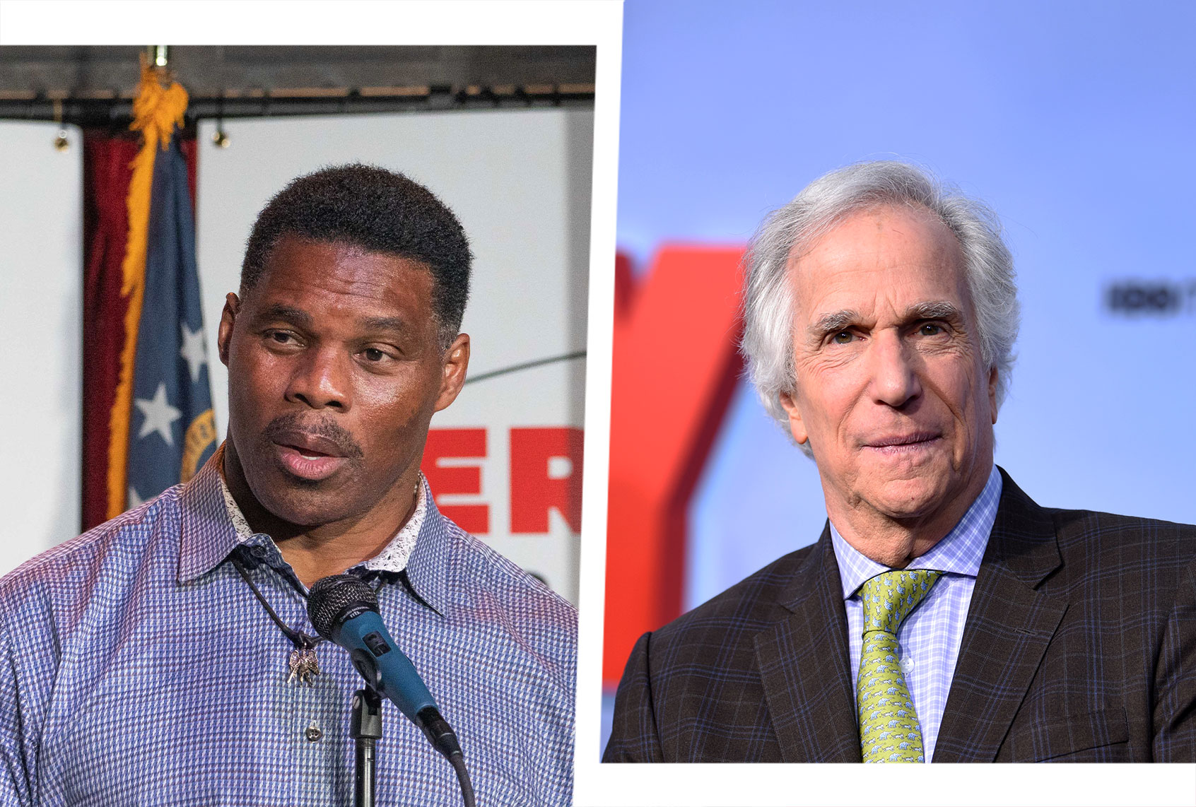 Herschel Walker and Henry Winkler (Photo illustration by Salon/Getty Images)
