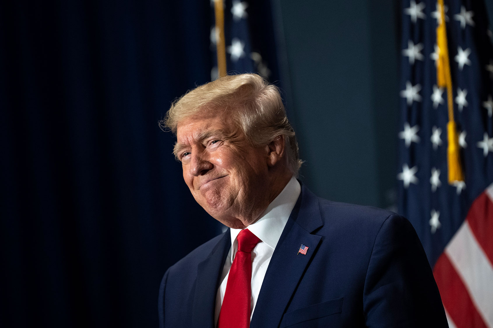 Former U.S. President Donald Trump speaks during the America First Agenda Summit, at the Marriott Marquis hotel July 26, 2022 in Washington, DC. (Drew Angerer/Getty Images)