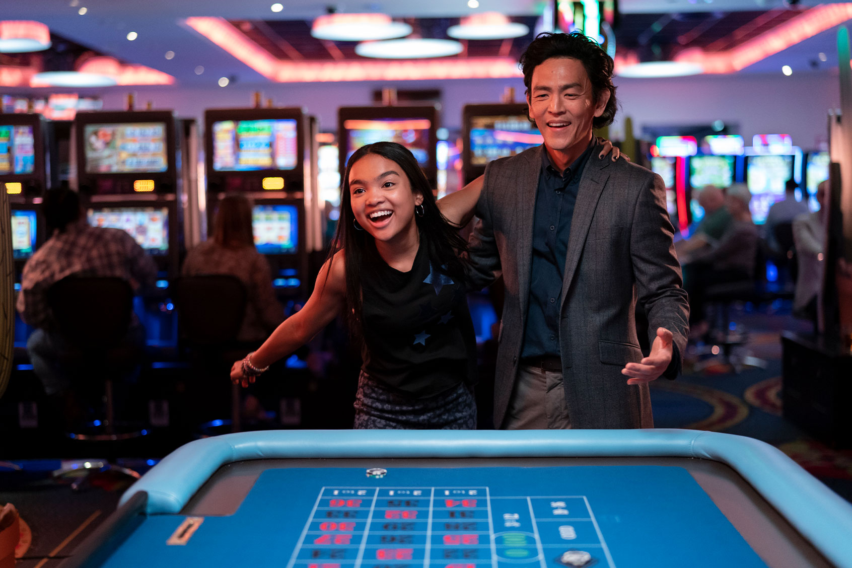 Mia Isaac and John Cho in "Don't Make Me Go" (Amazon Studios)
