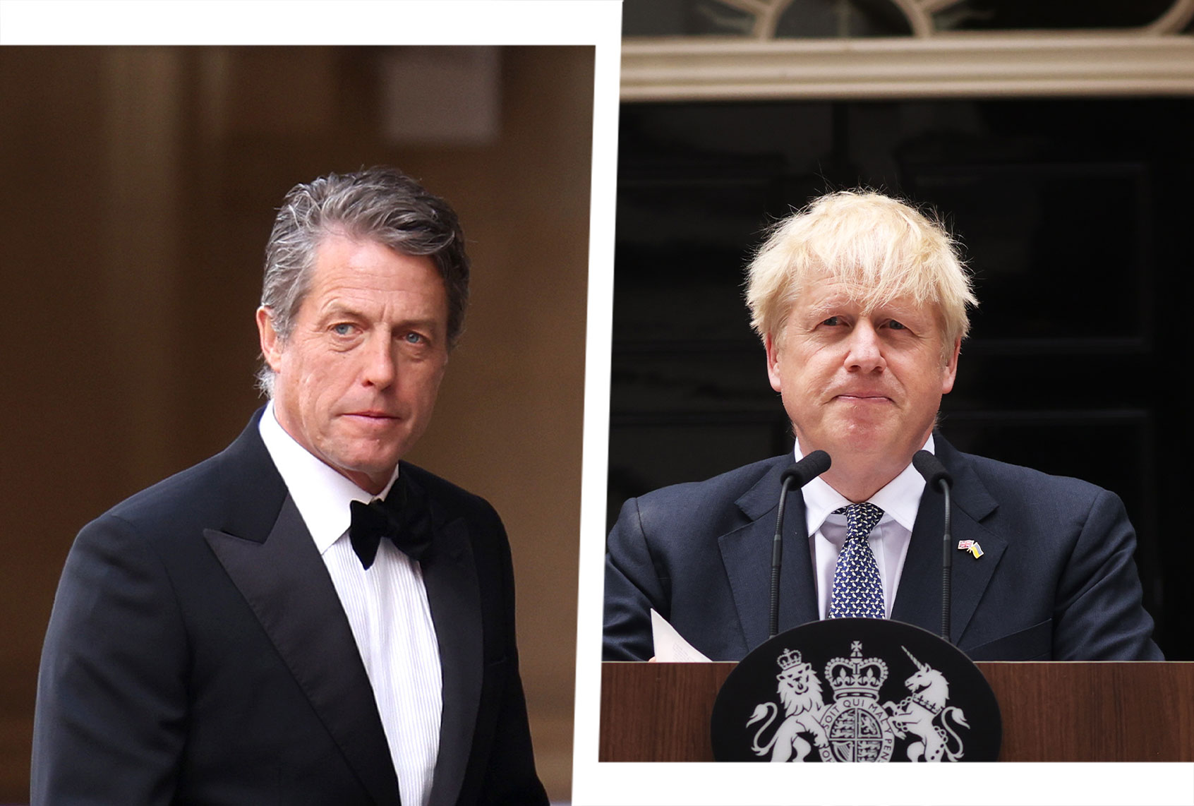 Hugh Grant and Boris Johnson (Photo illustration by Salon/Getty Images)