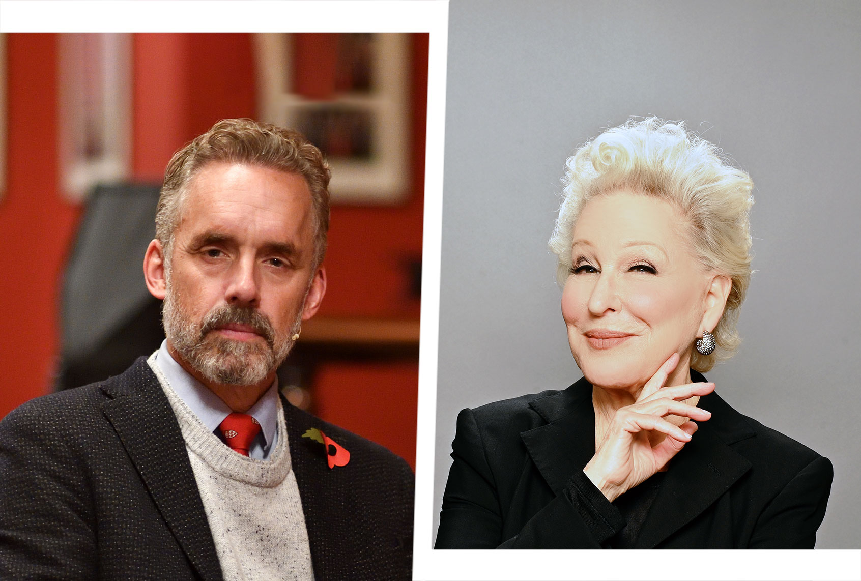 Jordan Peterson and Bette Midler (Photo illustration by Salon/Getty Images/Chris Williamson/Marvin Joseph)