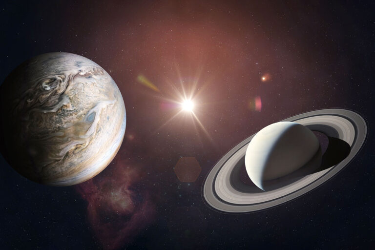 Jupiter and Saturn (NASA/iStock/Getty Images)