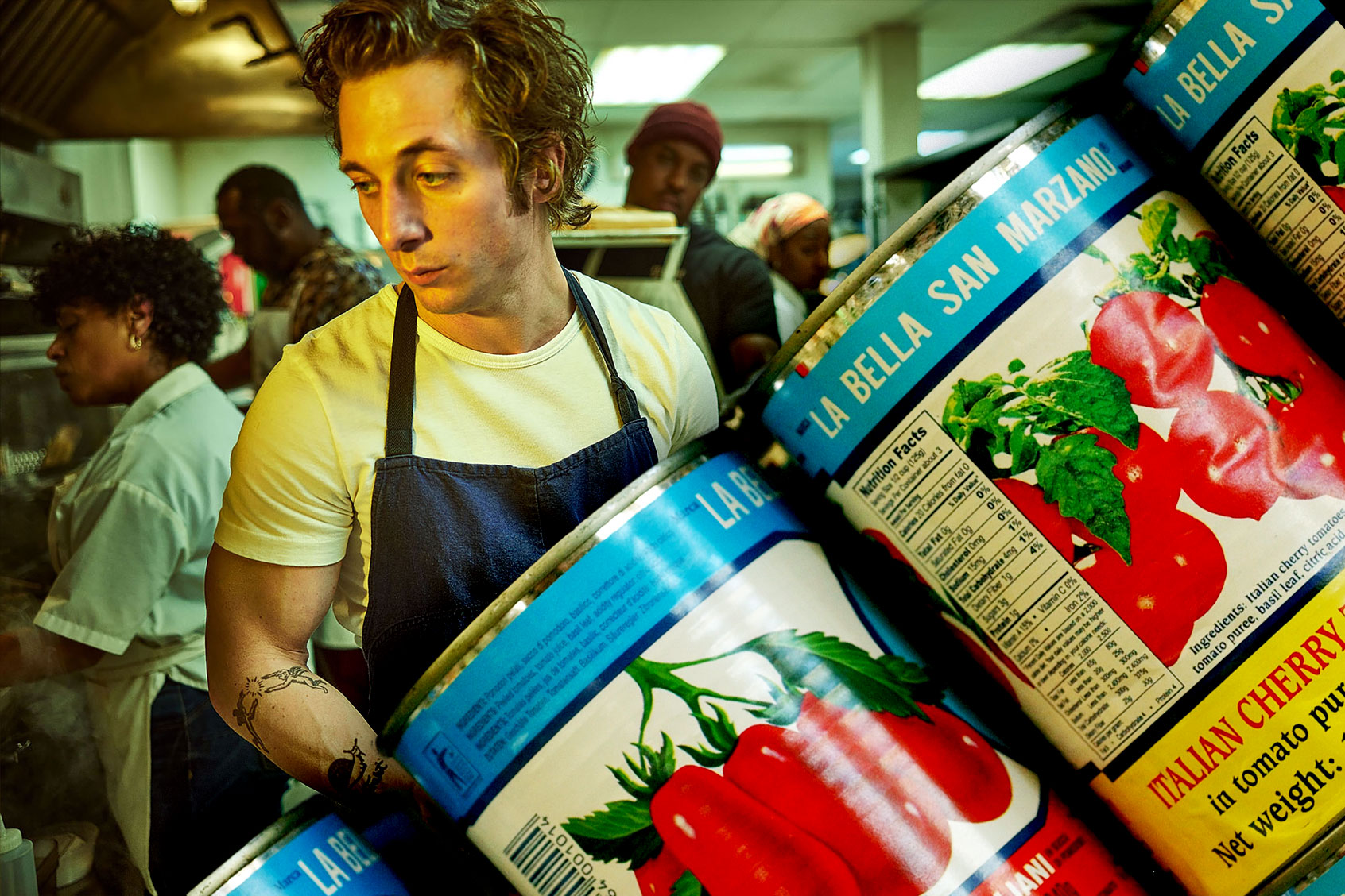 Jeremy Allen White as Carmen "Carmy" Berzatto in "The Bear" | Canned Italian San Marzano Tomatoes (Photo illustration by Salon/Getty Images/Matt Dinerstein/FX)