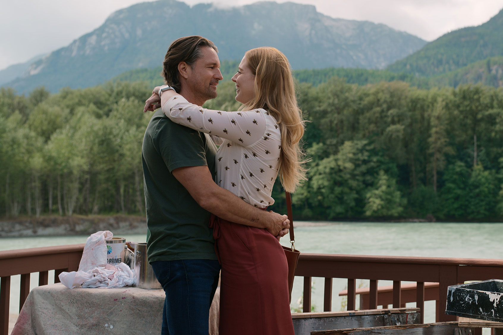 Martin Henderson as Jack Sheridan and Alexandra Breckenridge as Mel Monroe in "Virgin River" (Courtesy Of Netflix)